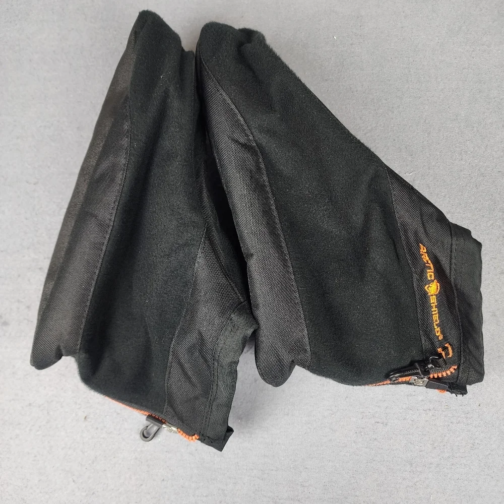 Arctic Shield Black Boot Liners Large 10-11 Orange Detail Zip Up Back
